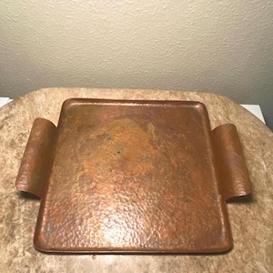 Vintage Mid-Century Squared Copper Tray
