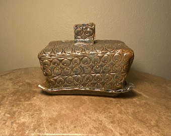 Handmade Studio Pottery Butter Dish