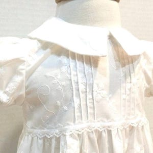 White Embroidered Christening Gown & Bonnet