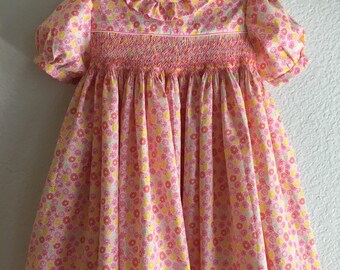 Summer Floral Smocked Dress