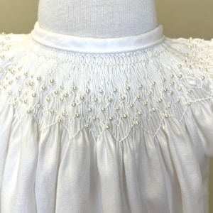 Smocked daydress with pearls