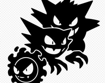 Gastly Haunter Gengar Vinyl Decal