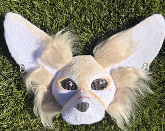 Fennec Fox Therian/Furry/Quadrobist gezichtsmasker!