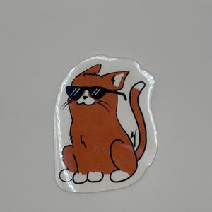 Pegatina de gato genial