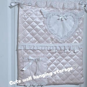 Cute wall hanging storage for plushies key wallet hanging room deco