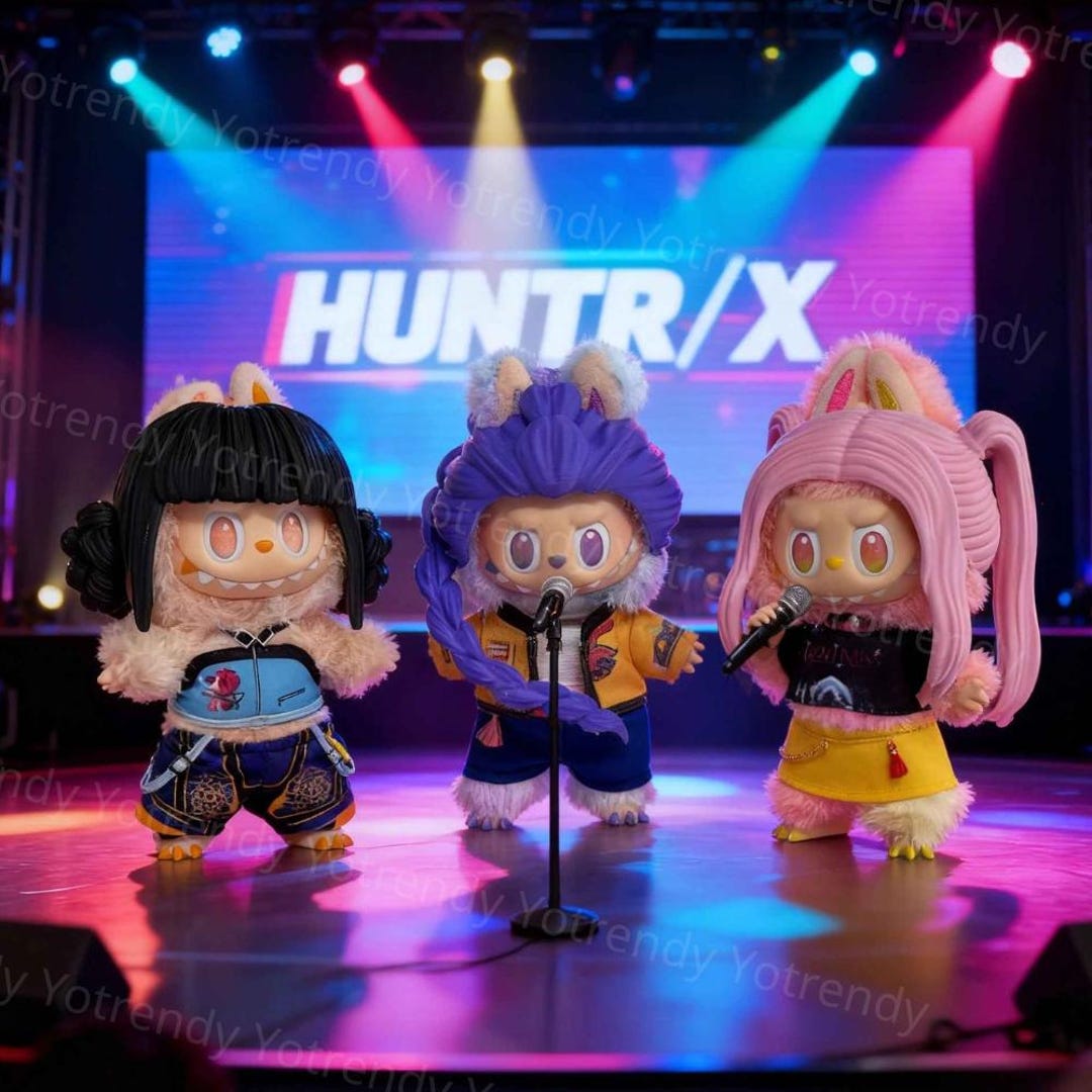 Demon Hunters Rumi Zoey Mira Costume with Hair Set for Bububu, Demon Hunter Character Inspired Labu Outfit, Labu Clothing