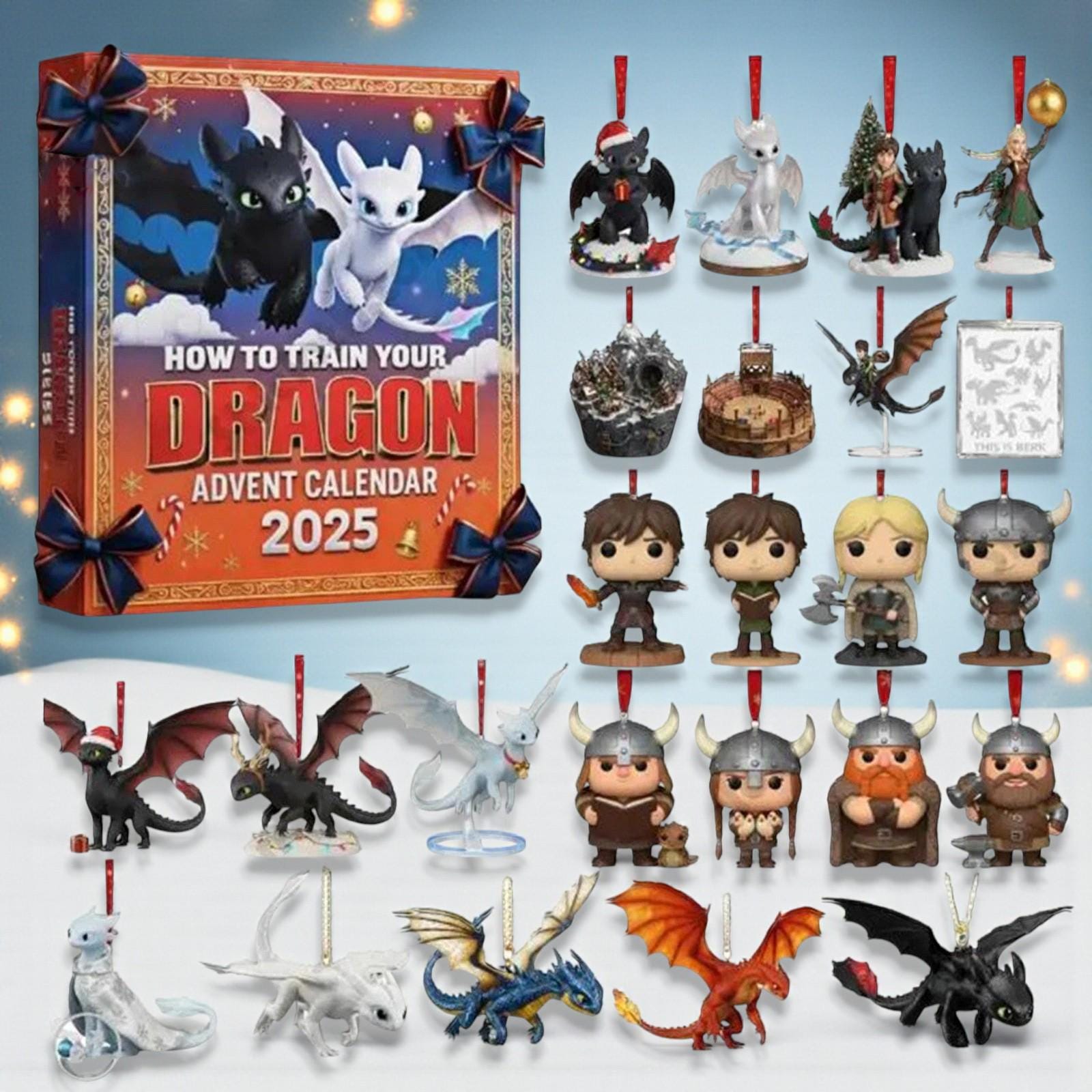 Discover Dragon Riders Advent Calendar 2025, Fantasy Countdown Box, Acrylic Mini Figures, Gift for Kids