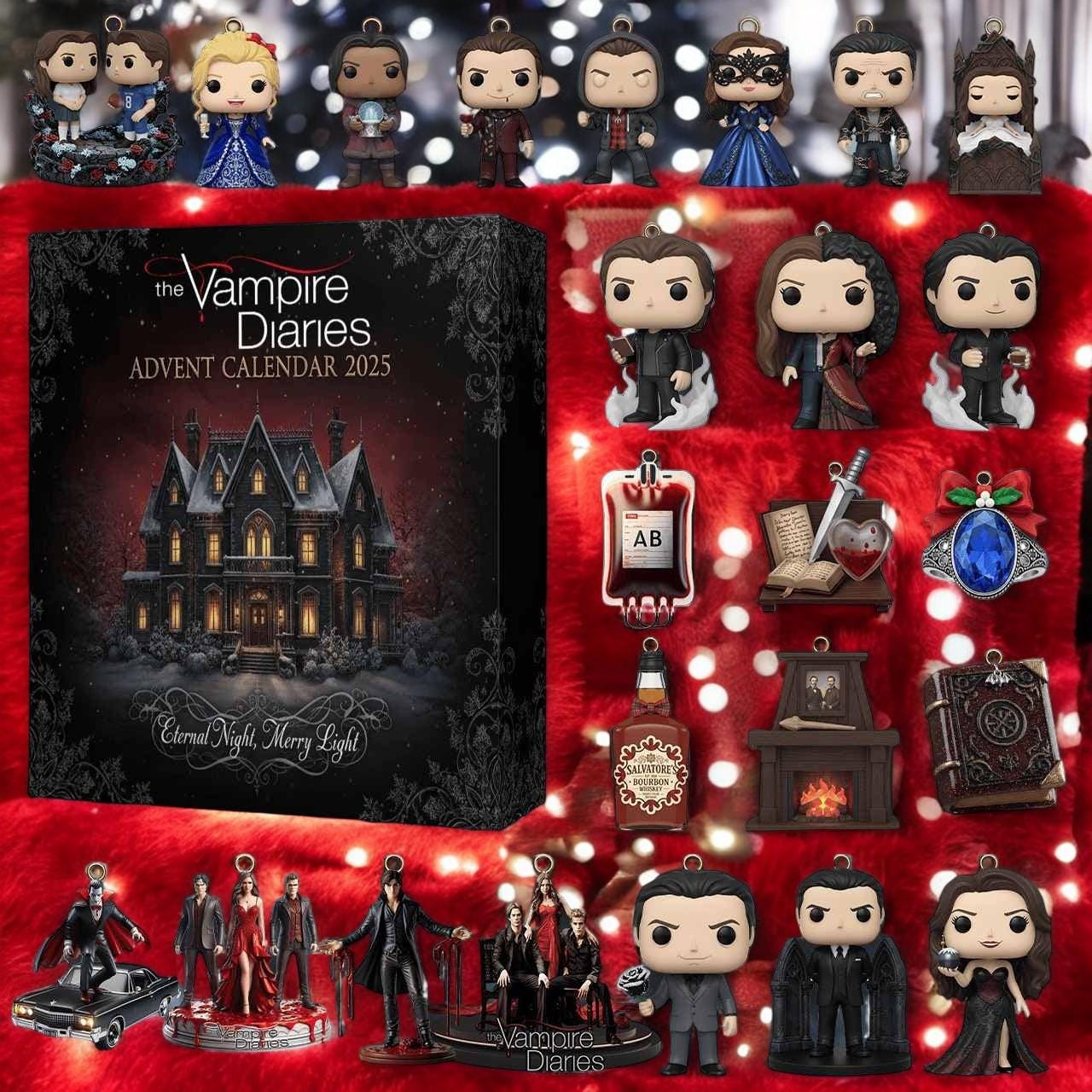 Discover Vampire Romance Insp, Advent Calendar Set 2025, 24-Day Countdown Xmas Gift, Special Christmas Ornaments 2025