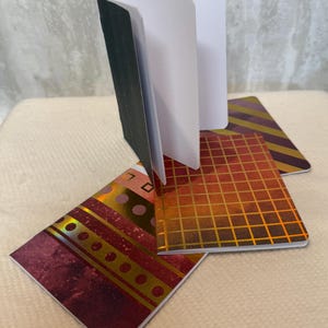 Carnets de poche décoratifs en aluminium - Lot de 4 carnets vierges non alignés