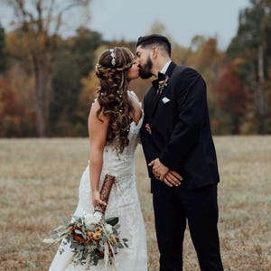 Leather Wedding Bouquet Accessory