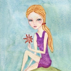 Sweet Seat, Mushroom Throne, Woman with magical Star, Fungi Fairy, Fantasy art, greeting card
