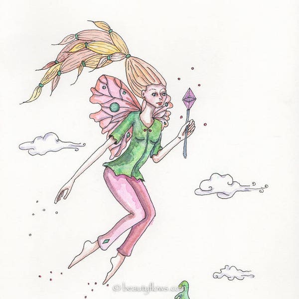 World Peace Fairy Healer, Magic Wand, Greeting Card or Greeting Card