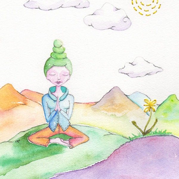 Prayer, Meditation, Pastel World, Photographic Art Print or Greeting Card