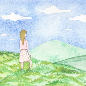 Beckoning Hills, A lovely Day, Greeting Card or Art Print