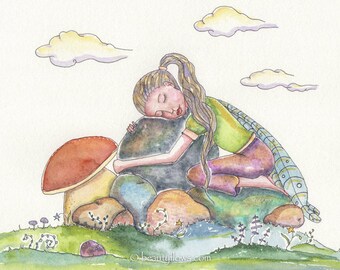 Fairy Loved the Earth, Bolete, Greeting Card or Photographic Art Print