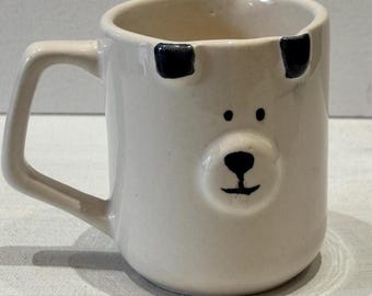 Taza de oso polar 3D hecha a mano con platillo