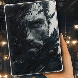 Dark Raven King Kindle Insert / Arte masculino de fantasía melancólica (Descarga digital)