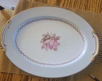 Travessa grande Noritake Rosemont, modelo nº 5048. 40,6 cm (16 polegadas).