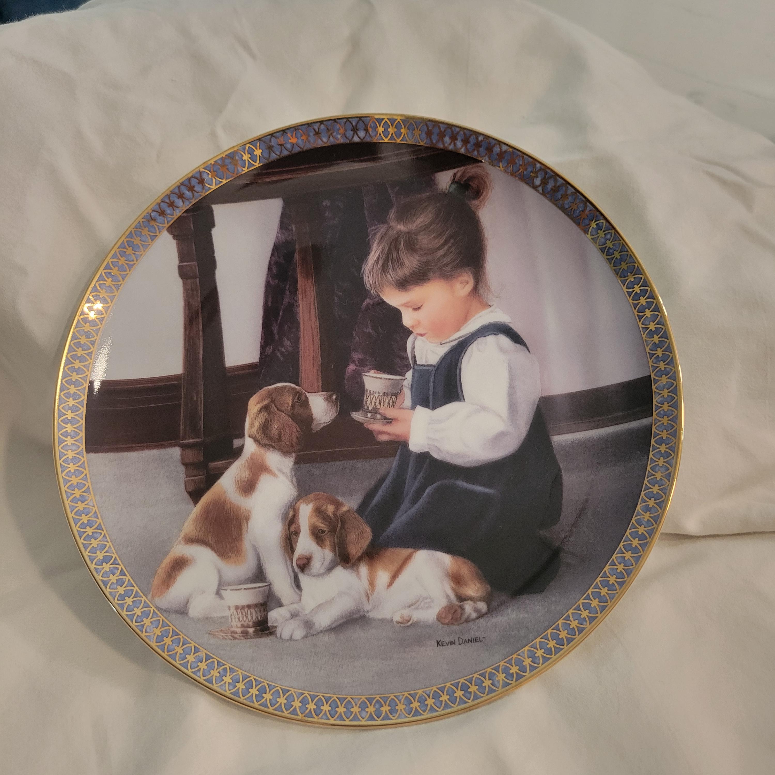 Collectable Plate. "Time for Tea" by Kevin Daniel. Bradford Exchange plate #4186A