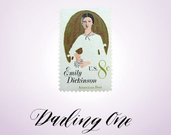 Set of 10 or 20 Emily Dickinson 8c unused USPS vintage postage stamps
