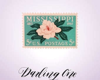 Set of 10 or 20 Mississippi Magnolia 5c unused USPS vintage postage stamps