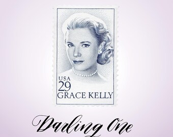 Set of 8 - Grace Kelly Unused Vintage Postage Stamps 29c