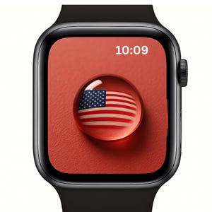 Sfondi per Apple Watch con tema "USA Heritage Droplet" / Set di quadranti patriottici / Bandiera, Aquila, Libertà, Lincoln / 10 download digitali di alta qualità