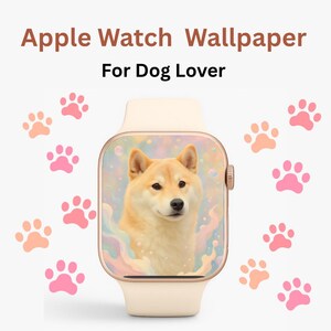 Pastel Cute Dog Apple Watch Face Wallpaper | Dog Watch  Face | Smartwatch Background | Watch Screensaver | Aesthetic Apple Watch Face