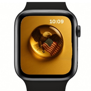 Sfondi per Apple Watch con tema "USA Heritage Droplet" / Set di quadranti patriottici / Bandiera, Aquila, Libertà, Lincoln / 10 download digitali di alta qualità