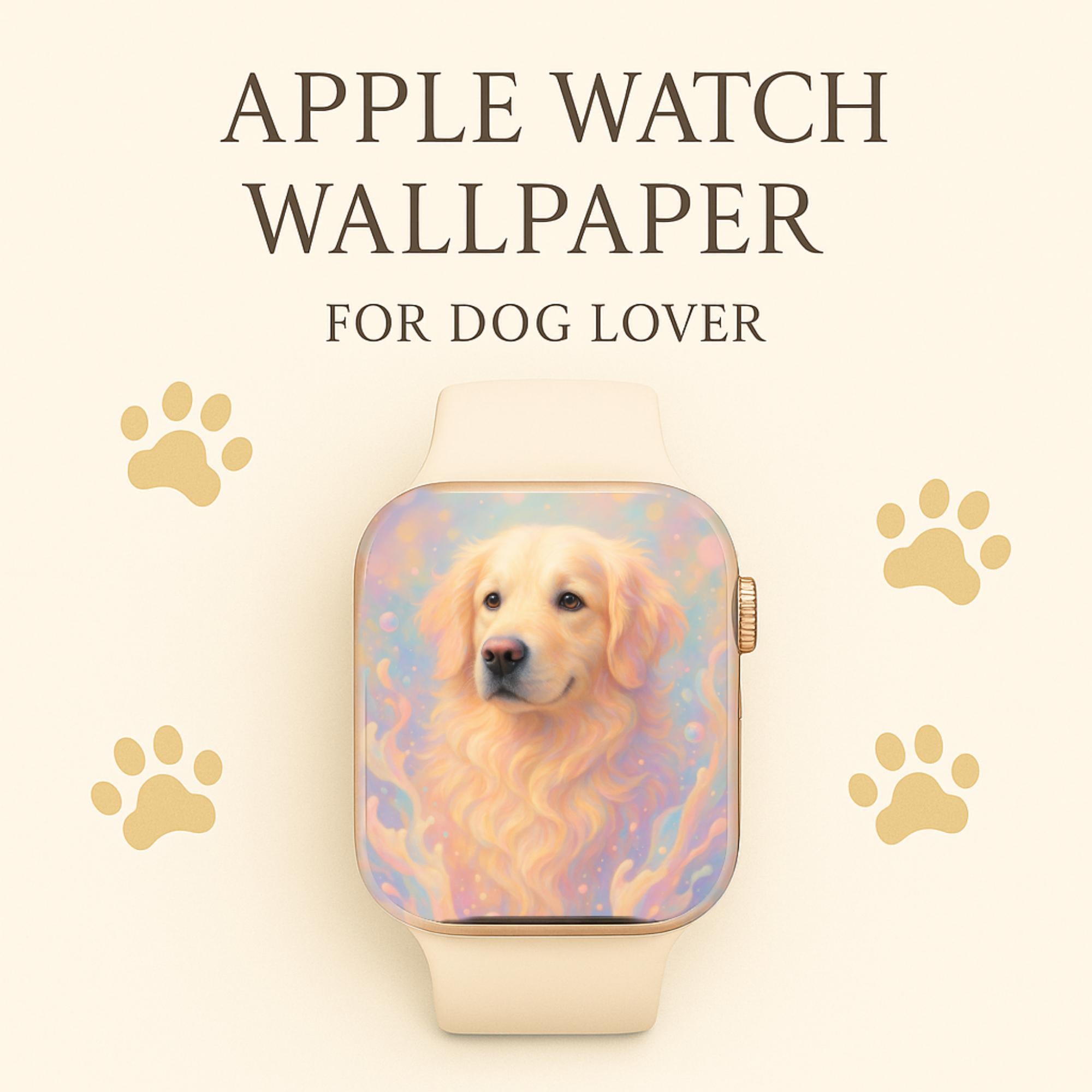 パステルカラーの犬のポートレート Apple Watch フェイス壁紙 (デジタルダウンロード) - Etsy 日本, image size:2000x2000