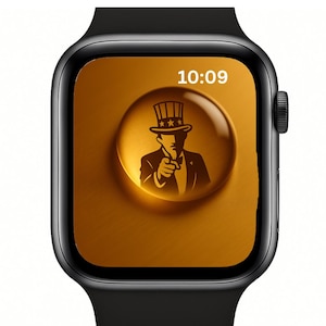 Sfondi per Apple Watch con tema "USA Heritage Droplet" / Set di quadranti patriottici / Bandiera, Aquila, Libertà, Lincoln / 10 download digitali di alta qualità
