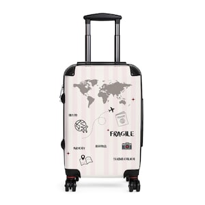 Vintage Suitcase, Retro Luggage for Travelers Bag, Wanderlust Gift,  Travel Themed Decor, Collector&#39;s