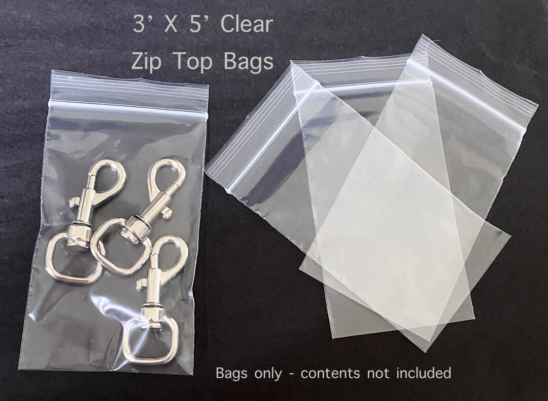 Zip Bags 3 X 5 Zip Lock Clear Bags Favor Bags Jewelry Etsy.de