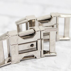 Side Release Dog Collar Buckle Nickel Quick Release Buckle 1 Wide or 25MM Metal Buckle for Dog Collar image 4