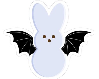 Bat Bunny Sticker | Halloween Kawaii Goth Vinyl Decal