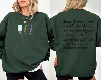 Practical Magic Herb Sweatshirt | Salt Rosemary Lavender Cottage Witch Crewneck