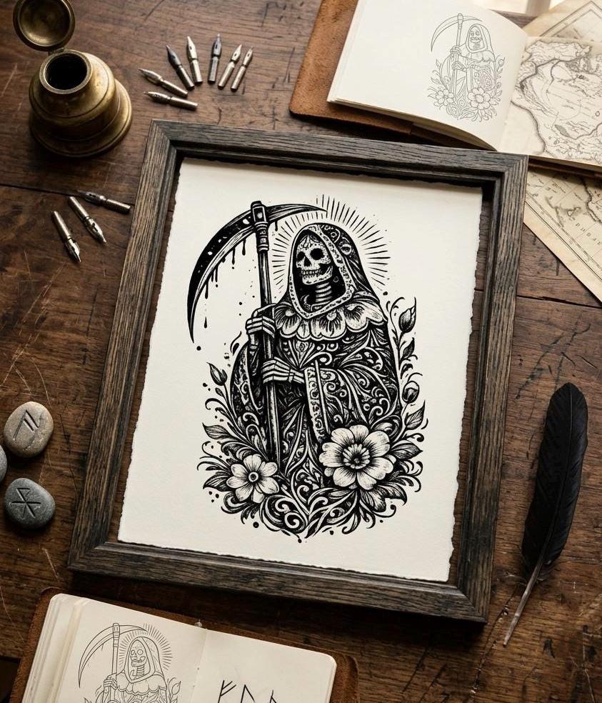 Death scythe tattoo - Etsy 日本