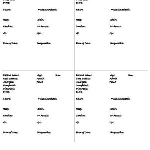 Nursing Report Sheet
