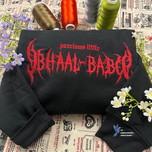 Bhaal Babe Embroidered Sweatshirt, Precious Little Bhaal Babe Hoodie,  Baldur’s Gate 3 Hoodie, Dark Urge BG3 Shirt, Gamer Gift