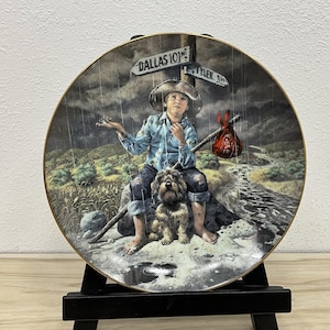 RUNAWAY BLUES Plato Niños de la frontera americana Don Crook Arte occidental Perro