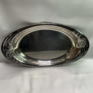 Vintage Gala Oneida Community 13&quot; Tray Trinket Holder Silverplate
