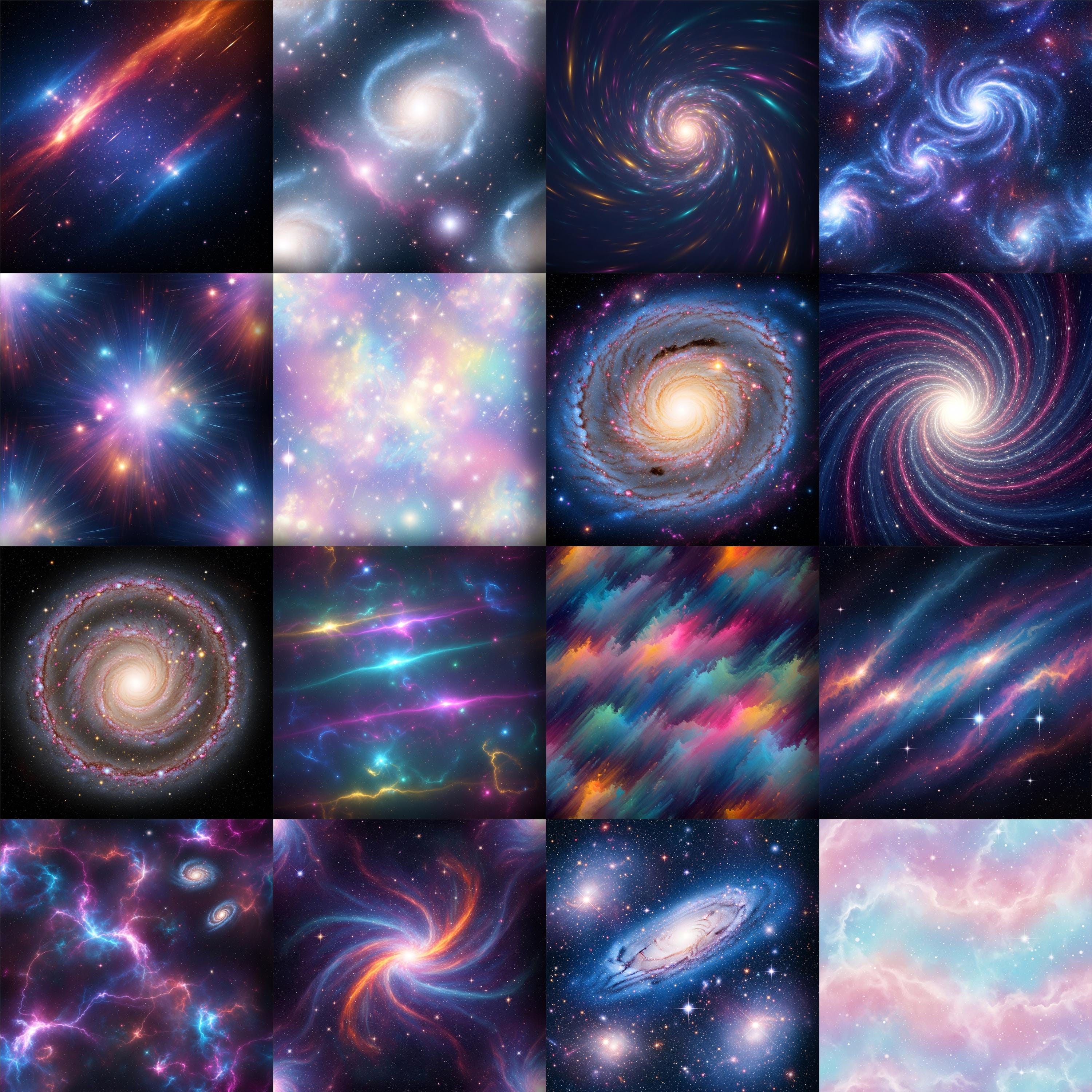 599 Galaxy Nebula Digital Paper Pack, Space Background Bundle, Cosmic ...