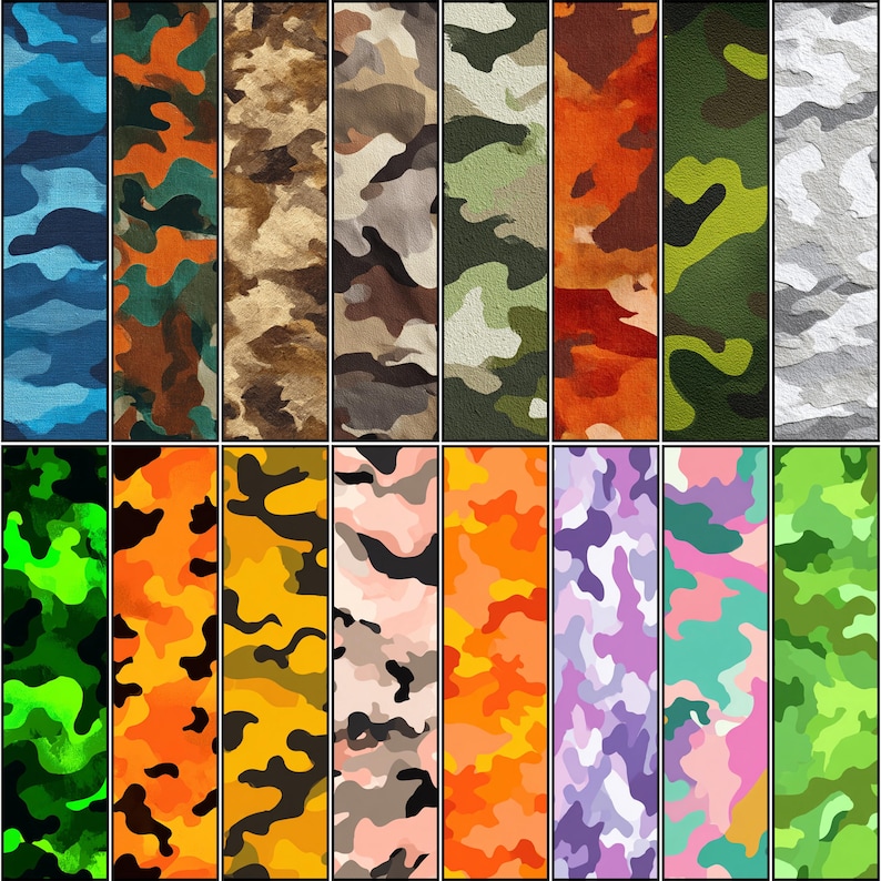Camo Pattern Rectangle 1540+ Camouflage Pattern Digital Paper Pack (JPG) - Etsy