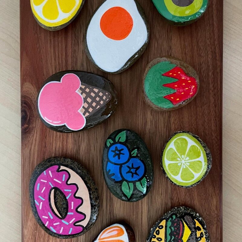 Painted Rocks Food - Etsy