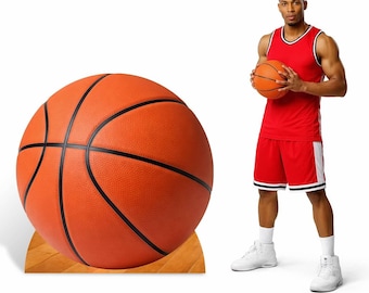 Life Size Sports Ball Cardboard Cutout, Giant Basketball Soccer Baseball Football Standee, Sports Birthday Party Decor, Senior Night Prop