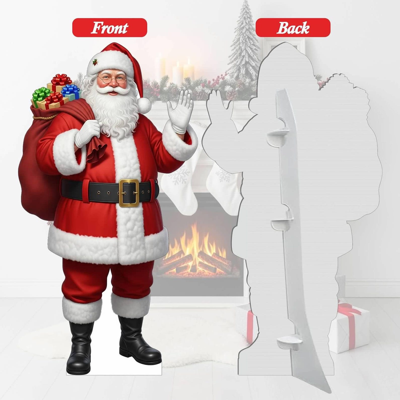 Christmas Cardboard Cutouts, 4mm Corrugated Plastic Standee Decorations