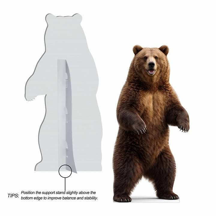 Life Size Bear Cardboard Cutout, Grizzly Black Polar Bear Standee