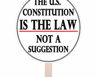 Protect the Constitution Protest Sign, No Kings in America Rally Fan, Waterproof Handheld Sign for Events, Political March Placard