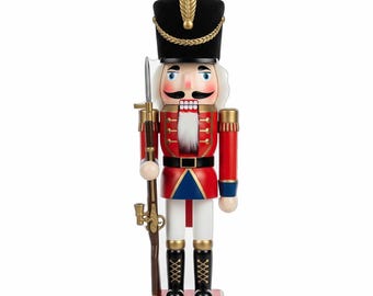 Life Size Nutcracker Soldier Cardboard Cutout (2D Flat Standee) - Waterproof Plastic Christmas Yard Sign - Toy Soldier Outdoor Porch Decor