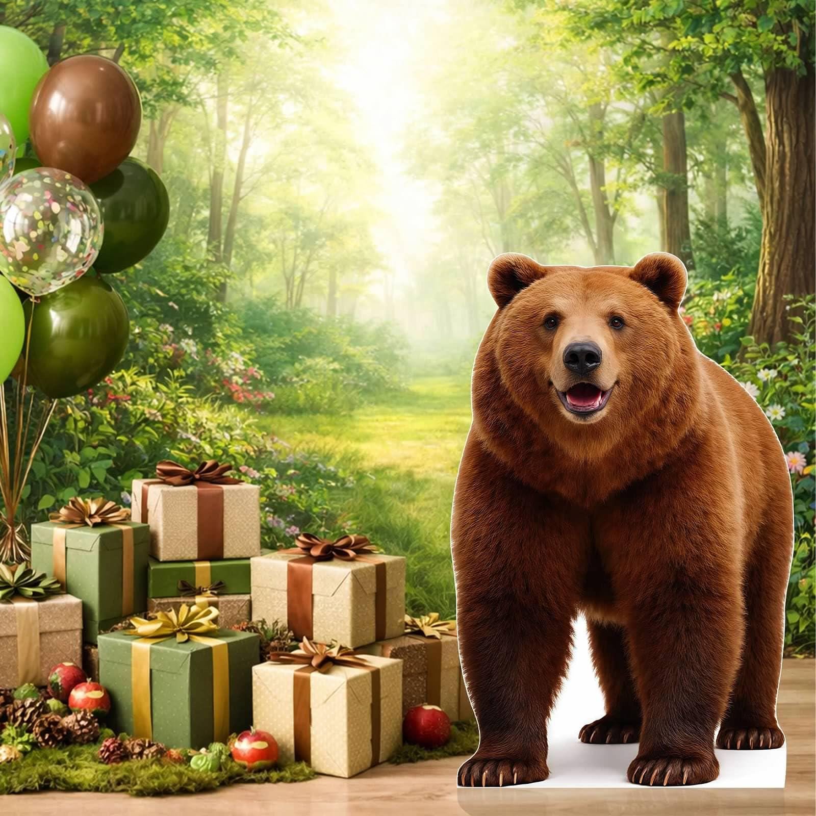 Life Size Bear Cardboard Cutout, Grizzly Black Polar Bear Standee